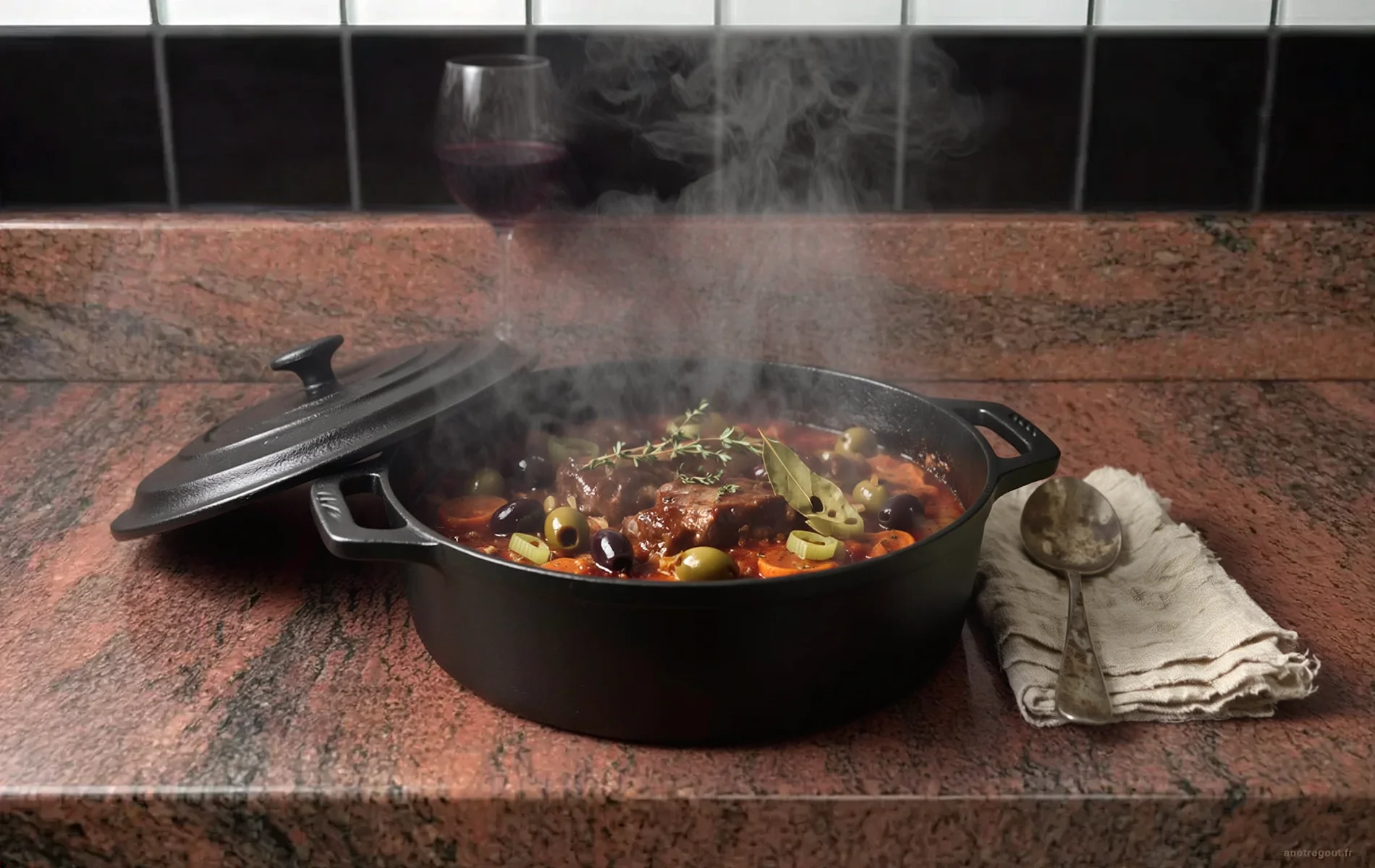 Veau printanier au lait de coco en cocotte