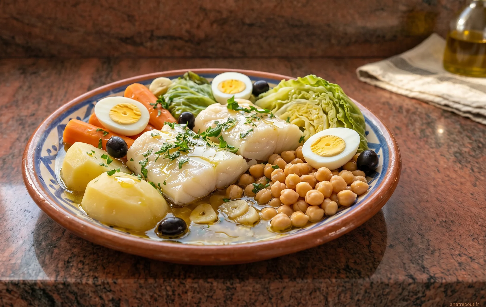 Morue en pot-au-feu « Bacalhau com todos » ou « Bacalhau cozido » (Portugal)