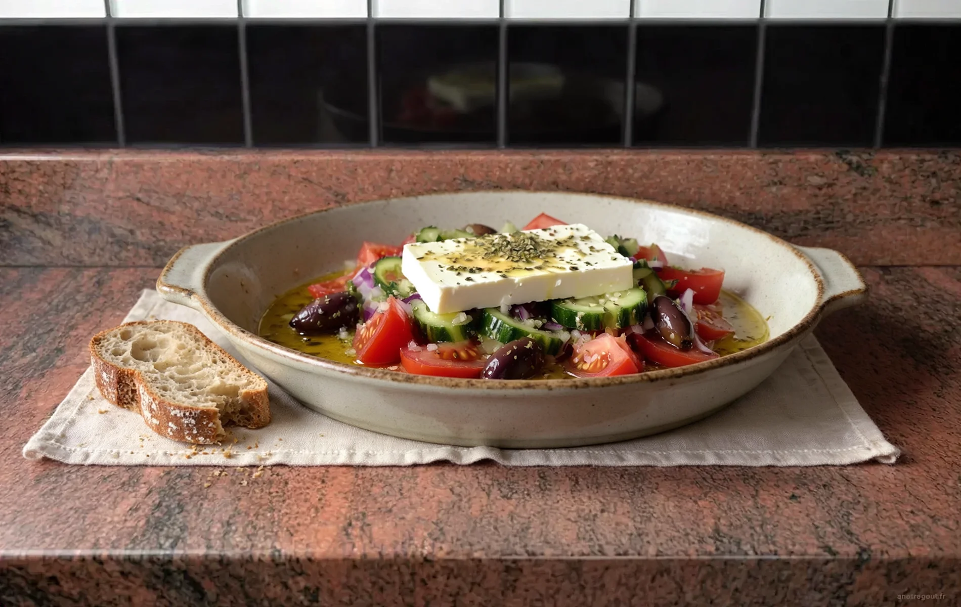 L&rsquo;authentique salade paysanne grecque « Horiatiki Salata »