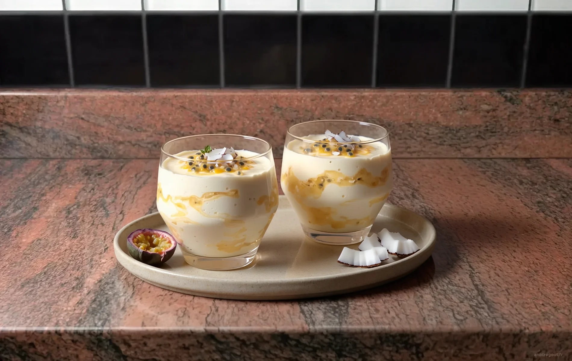 Mousse coco-passion de Christian Antou (Île de la Réunion)